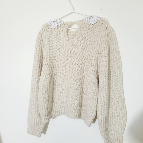 TopShop bulky sweater, lace color, balloon sleeve chunky and soft - Picture 6 of 6